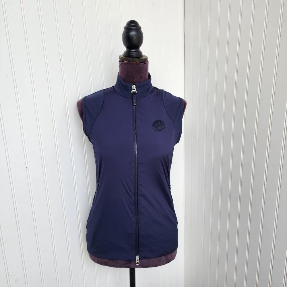 NWT Chervo Sports Women’s Navy Blue Camo Quilted Puffer Vest Full Zip XS